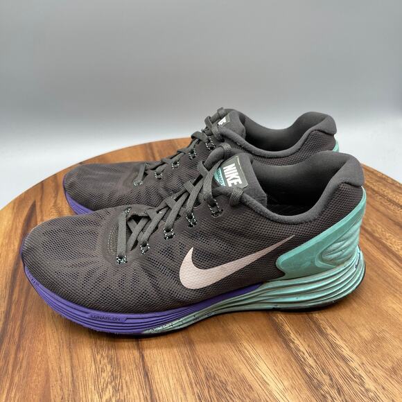 Nike LunarGlide 6 Shoes Womens Size 7 Gray Running Comfort Walking Gym Sneakers - Picture 3 of 8